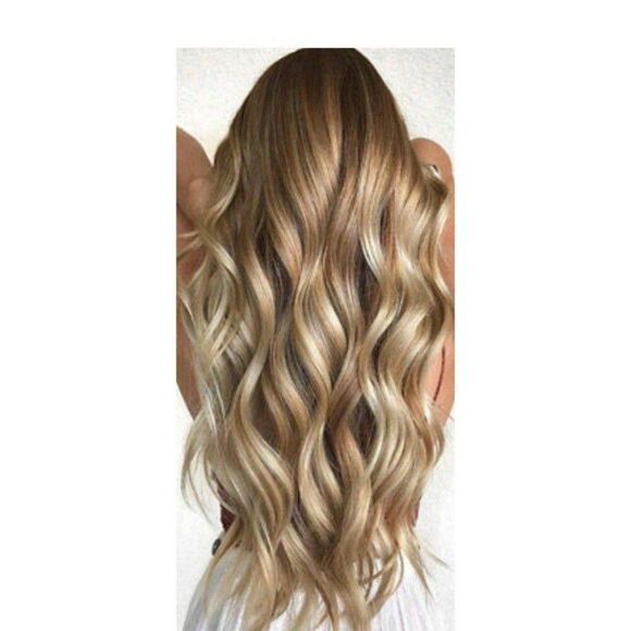 18" Wavy Bayalage 4 Piece Hair Extensions Synthetic Hair - Picture 1 of 6